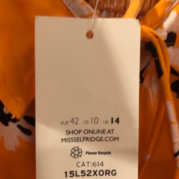 ORANGE FLORAL TOP - Picture 2 of 2